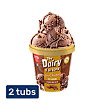 Kwality Wall's The Dairy Factory Chocochip Ice Cream 2 x 700 ml (Multipack)