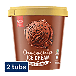 Kwality Wall's The Dairy Factory Chocochip Ice Cream 2 x 700 ml (Multipack)