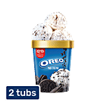 Kwality Wall's Frozen Dessert - Oreo & Cream 2 x 700 ml Multipack