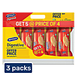 McVitie's Digestive High Fibre Biscuits 3 x 448 g (Multipack)