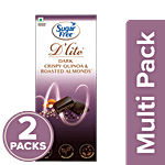 Sugar Free D'lite Dark Chocolate Bar - Crispy Quinoa & Roasted Almonds, 50% Cocoa 2 x 40 g Multipack