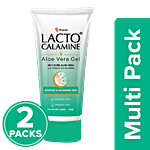 Lacto Calamine Aloe Vera Gel With Vitamin E & Glycerin - Lightweight & Non-Sticky Formula 2x150 ml Multipack