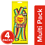 Chupa Chups Sour Belt Mixed Fruit Soft & Chewy Toffee 4x57.6 g Multipack