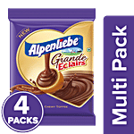 Alpenliebe Grande Eclairs Caramel Choco Chewy Toffee 4x120 g (Multipack)