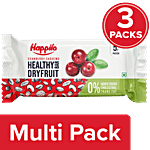 Happilo Cranberry Cashew Healthy Dry Fruit Bar - Rich In Protein, Gluten Free 3x35 g Multipack