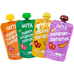 Happa Organic Fruits + Grains + Veggies Puree Baby Food, 100 g Each Combo (4 Items)