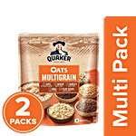 Quaker Oats Multigrain Rolled Oats Wholegrain - High Protein & Fibre For Weight Loss, Dalia Porridge 2 x 600 g Multipack