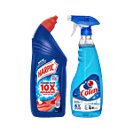 bb Combo Harpic Disinfectant Toilet Cleaner Liquid, Original, 1 L + Colin Glass & Surface Cleaner Liquid Spray, Regular, 500 ml Combo 2 items