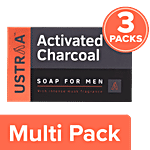 Ustraa Deo Soap For Men With Activated Charcoal 3x100 g Multipack