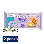 Bauli Moonfils - Vanilla, Centre Filled Puff Rolls, Italian Recipe, Soft & Delicious 2x50 g Multipack