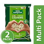 Tata Sampann Pure Premium Cashews Whole Premium Nuts & Dry Fruits 2x500g Multipack