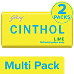 Cinthol Refreshing Deo Lime Bath Soap - 99.9% Germ Protection 2x100 g Multipack