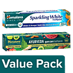Himalaya Sparkling White Toothpaste 150 g + Ayurveda Gum Care Toothpaste 150 g Combo 2 Items