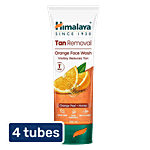 Himalaya Tan Removal Orange Face Wash 4x100 Multipack