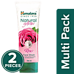 Himalaya Natural Glow Rose Face Wash - Removes Impurities & Dirt 2x100 ml Multipack