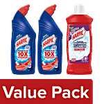 Harpic Disinfectant Toilet Cleaner,Original(2x1L) + Bathroom Cleaner Liquid, Floral,1L Combo 2 Items