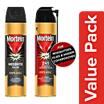 Mortein 2-In-1 Mosquito & Cockroach,600ml + Mosquito & Fly Killer Spray, 425ml Combo 2 Items