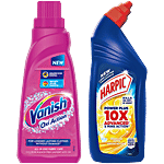 bb Combo Vanish All In One Liquid Detergent,800ml + Harpic Toilet Cleaner Lemon,1L Combo 2 Items
