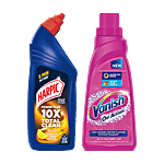 bb Combo Vanish All In One Liquid Detergent,800ml + Harpic Toilet Cleaner Lemon,1L Combo 2 Items