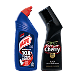 bb Combo Cherry Blossom Liquid Shoe Polish,Black 75ml + Harpic Toilet Cleaner,Original,1L Combo 2 Items