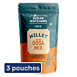 Sugar Watchers Millet Low GI Instant Dosa Mix | Diabetic Friendly | Gluten Free 3x200 g Multipack