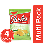 Parle Wafers Potato Chips - Cream N Onion 4 x 60 g Multipack