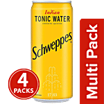 Schweppes Indian Tonic Water - Contains Quinine, Soda Water With Refreshing Taste 4x300 ml Multipack