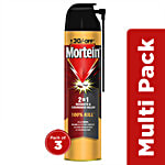Mortein 2-In-1 Mosquito & Cockroach Killer Spray - Lemon Fragrance 3 x 400 ml Multipack