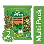 Tata Sampann Unpolished Green Moong Dal - Whole 2 x 500 g Multipack