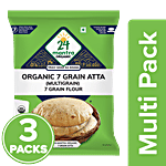 24 Mantra Organic 7 Grain Atta/Multigrain 3x1 kg Multipack