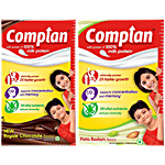Complan Nutrition Drink - Chocolate Flavour 1 Kg + Pista Badam Flavour 500 g Combo 2 Items