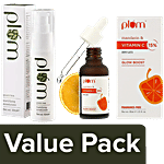 Plum 15% Vitamin C Face Serum, 30 ml + Green Tea Mattifying Moisturizer, 50 ml Combo 2 Items