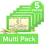 Khadi Natural Lemongrass Handmade Herbal Soap 5x125 g Multipack