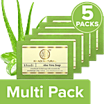 Khadi Natural Aloe Vera Handmade Herbal Soap, For All Skin Types 5x125 g Multipack