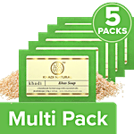 Khadi Natural Khus Handmade Herbal Soap, With Essential Oils, For All Skin Types 5x125 g Multipack