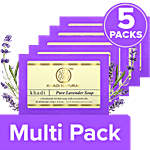 Khadi Natural Pure Lavender Handmade Herbal Soap 5x125 g Multipack