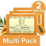 Khadi Natural Papaya Handmade Herbal Soap 3x125 g Multipack