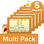 Khadi Natural Peach Handmade Herbal Soap 5x125 g Multipack