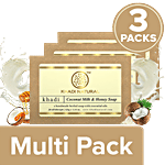 Khadi Natural Coconut Milk & Honey Handmade Herbal Soap 3x125 g Multipack