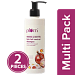 Plum Onion Biotin Hair Fall Control Shampoo Reduces Breakage Boosts Scalp Health 2X250 ml Multipack
