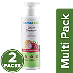 Mamaearth Onion Shampoo With Plant Keratin, For All Hair Types, Paraben & SLS Free 2 x 250 ml (Multipack)