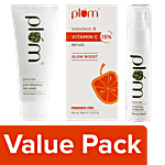 Plum GreenTeaPore Cleansing FaceWash+Mattifying Moisturizer50 ml+Vitamin C Serum30 ml Combo 3 Items