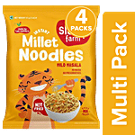 Slurrp Farm Slurrp Farm Instant Millet Noodles- Mild Masala 4 x 57 g (Multipack)