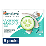 Himalaya Cucumber & Coconut Soap, Refreshes & Rejuvenates Skin 8x125 g Multipack