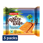 Britannia Nice Time Sugar Showered Coconut Biscuit 3x52.7 g (Multipack)
