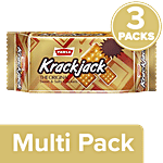 Parle Krackjack Sweet & Salty Cracker Biscuits 3 x (22.05 + 6.30 g) (Multipack)