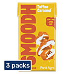 Smoodh Toffee Caramel Milk - Rich Taste & Flavour, High In Calcium & Protein 3 x 80 ml (Multipack)