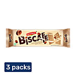 Britannia Biscafe Coffee Cracker - Super Thin, Light, Crunchy, Sugar-Sprinkled Biscuit 3X29.5 g Multipack