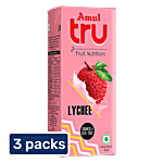 Amul Tru Litchi 3X180 ml Multipack