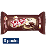 Sunfeast Dream Cream - Choco Vanilla Cream Biscuit Cookie 3X60 g Multipack